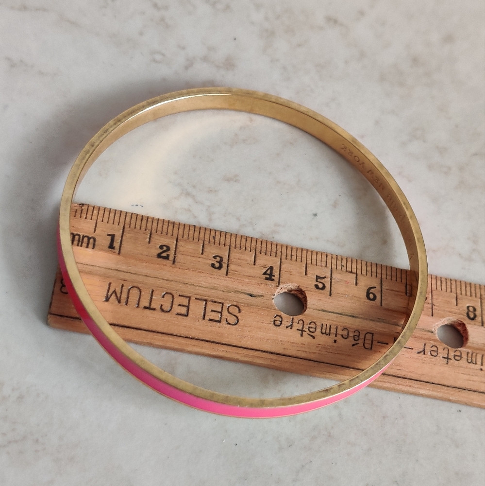 Kate Spade Hot Pink and Gold Bangle Bracelet - Picture 7 of 12